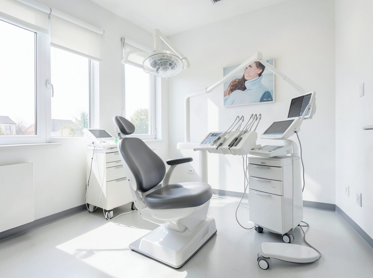 Modern Melbourne dental clinic treatment room with dental chair
